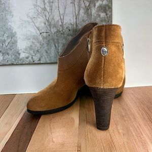 Crown Vintage Ladies Brown Suede Ankle Boots